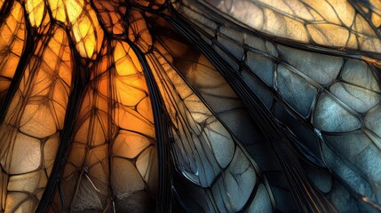 Leinwandbilder - Macro exploration of intricate geometric patterns showcasing vibrant colors and textures in natural elements