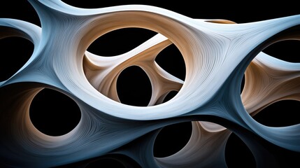 Poster - Dynamic abstract sculpture design art gallery visual artwork modern environment close-up perspective creative concept for seo