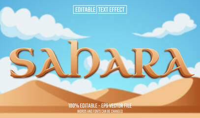 Wall Mural - sahara editable text effect
