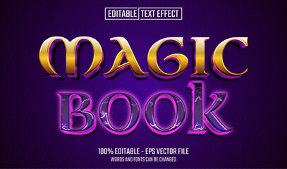 Wall Mural - magic book editable text effect