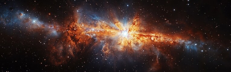 Poster - Stunning supernova explosion illuminating the cosmos in vibrant colors and intricate patterns