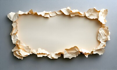 Poster - Ancient Scroll Design with Torn Edges on Neutral Background