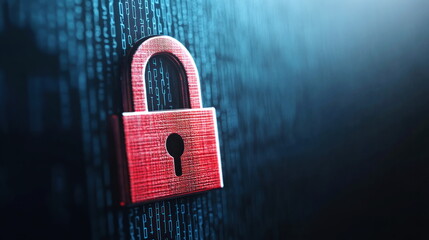Leinwandbilder - Cybersecurity measures protecting data in digital environments with advanced lock systems