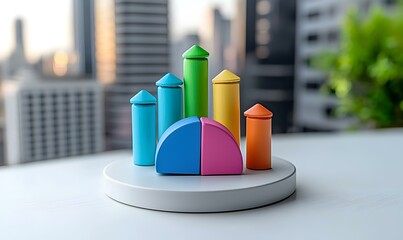 Poster - Colorful Pie Charts and Graphs Representing Market Segmentation