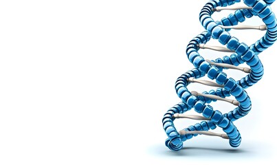 Poster - Blue DNA Helix Structure in a Scientific Context of Genetics