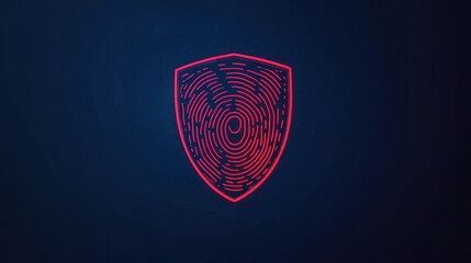 Poster - Securing digital identity with fingerprint technology cybersecurity solutions modern concept