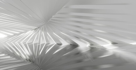 Poster - architecture background geometric arched interior 3d render