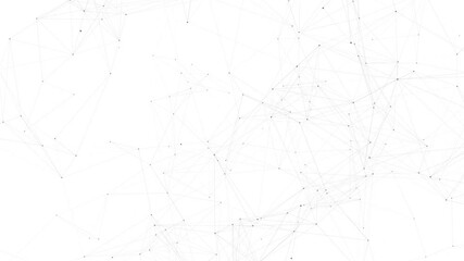 Poster - line connect network animation on white background. Line technology data connection and business background	
