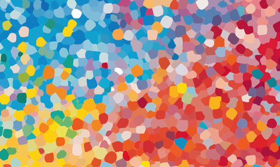 Poster - Vibrant Abstract Colorful Spotted Pixels Pattern, Geometric Mosaic Vector Background Design