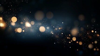 Poster - sparkling light particles create an enchanting atmosphere in a dark setting for artistic expression