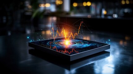 Leinwandbilder - Financial recovery trends dashboard in a modern office data visualization digital environment analytical insights