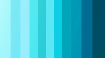 Poster - Vibrant Teal Gradient Background with Smooth Merging Stripes in Cool Tones