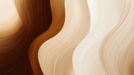 Poster - Warm Gradient Abstract with Creamy Latte Tones and Smooth Transitions