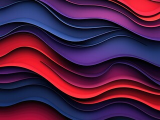 Poster - Dynamic abstract waves digital art colorful patterns modern design close-up visual flow