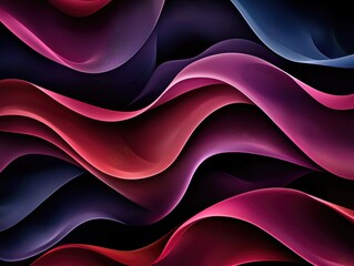 Aufkleber - Dynamic flowing waves abstract design digital art colorful background close-up modern aesthetic