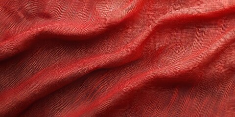 Poster - Vibrant red textile surface ideal for diverse background applications. This vintage red textile surface offers rich texture perfect for creating captivating designs and enhancing visual appeal.