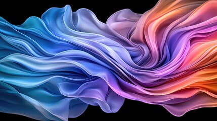 Aufkleber - Dynamic flowing colors abstract art digital creation vibrant environment artistic viewpoint modern concept