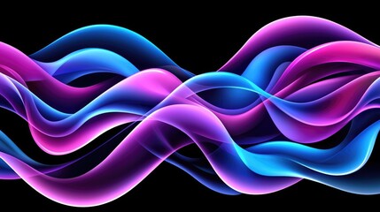 Aufkleber - Dynamic wave patterns in colorful abstract design digital art creative environment modern viewpoint
