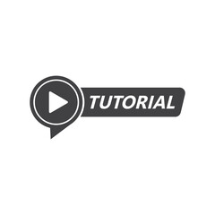 Poster - Play video tutorials icon in flat style. Education software vector illustration on isolated background. Webinar training sign business concept.