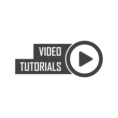 Poster - Play video tutorials icon in flat style. Education software vector illustration on isolated background. Webinar training sign business concept.