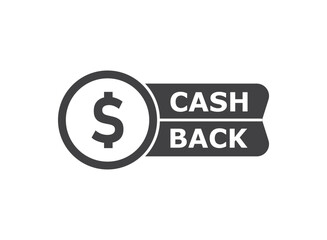 Poster - Cashback icon in flat style. Money back label vector illustration on isolated background. Cash back poster sign business concept.
