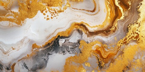 Fototapete - Abstract gold marble texture showcasing a natural marble background, emphasizing the beauty of gold in this unique gold gold marble concept. Perfect for design and artistic applications.