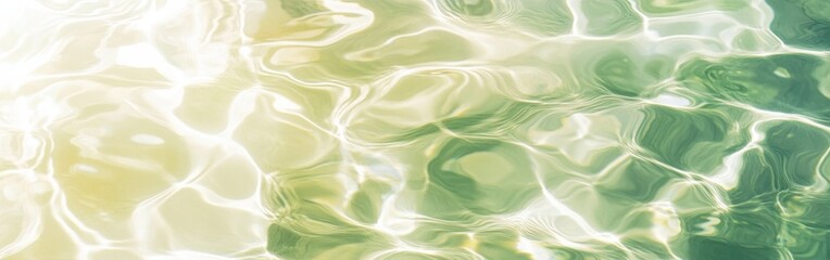 Poster - Sunlight filters through clear water creating vibrant reflections in a calm body of water