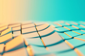 Aufkleber - A close-up view of abstract geometric shapes in soft colors, featuring a textured surface with smooth curves and lines, creating a modern aesthetic.