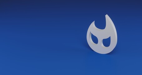 Poster - Isolated realistic white fire symbol with shadow. Located on the right side of the scene. 3d illustration on transparent background