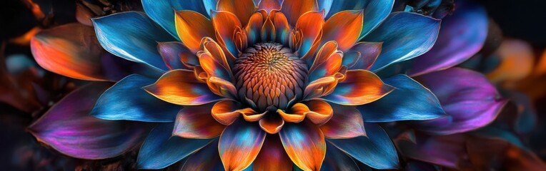 Poster - Vibrant macro shot of a flower's center showcasing intricate details and vivid colors