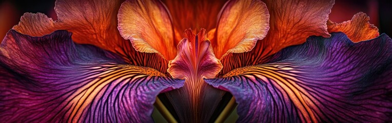 Poster - Exploring the intricate beauty of a flower's center with vibrant colors and detailed patterns in close-up
