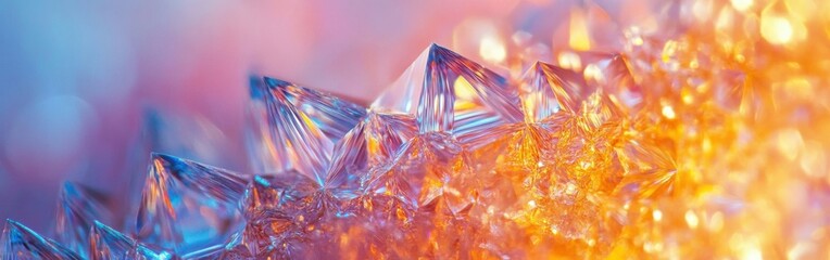 Poster - Stunning macro shot showcasing intricate crystal structure with vibrant colors and sharp angles