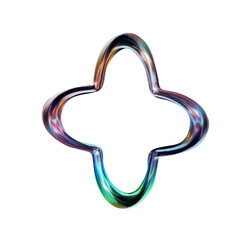 Wall Mural - holographic geometric shape . 3d vector illustration