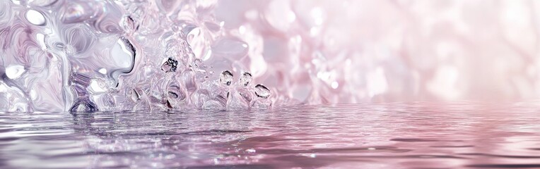 Aufkleber - Shimmering reflections create a dreamlike atmosphere in a tranquil water landscape during golden hour