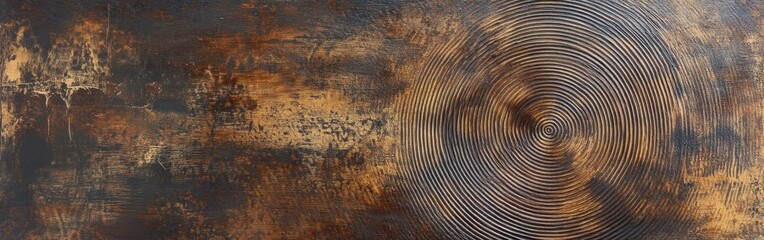 Aufkleber - Close-up view of aged wood with intricate natural patina and swirling patterns highlighting its character and texture