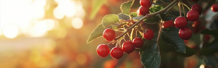 Poster - Close-up of ripe summer berries glistening in sunlight showcasing vibrant color and rich texture