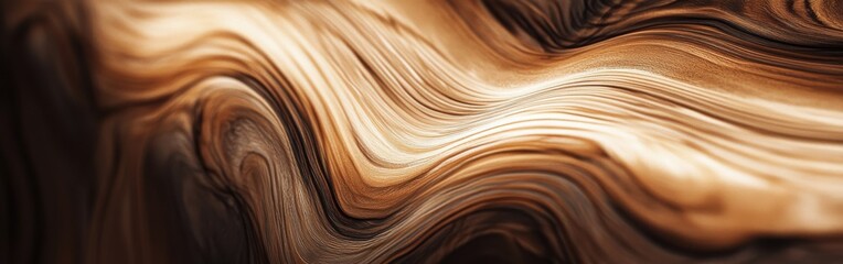 Aufkleber - Close-up view of polished wood grain showcasing smooth texture and intricate patterns