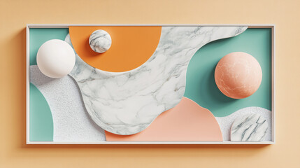 Fototapete - luxury abstract background of various 3d geometric elements, acrylic and 3d colorful background, various art style abstract geometric background with 3d various geometric patterns.
