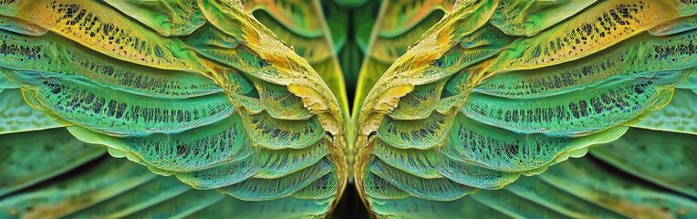 Aufkleber - Close-up view of a fern leaf highlights intricate fractal patterns in natural design