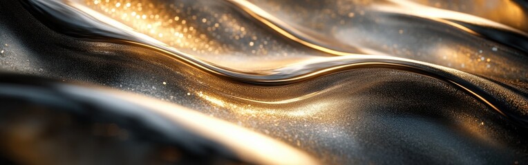 Poster - Sunlight reflections create shimmering patterns on ocean waves at twilight on a serene coastline