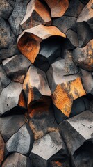 Poster - Textured volcanic rock background showcasing natural colors and formations in a rugged landscape
