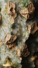 Poster - Close-up view of a cactus surface showcasing intricate textures and patterns in natural light