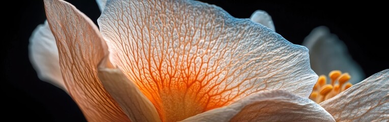 Poster - Stunning extreme macro capture of a vibrant blooming flower showcasing intricate details and textures
