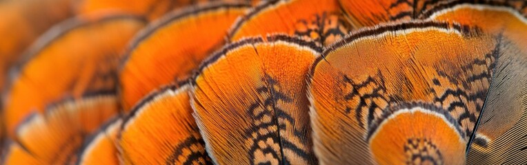 Poster - Intricate details of a feather showcasing vibrant colors and unique patterns in nature's design