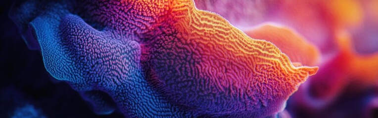Aufkleber - Vibrant coral texture showcasing intricate patterns and colors in an underwater setting