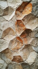 Poster - Close-up view of a beautifully patterned stone wall showcasing unique textures and colors