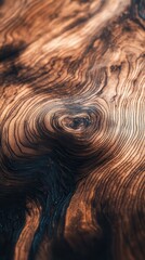 Poster - Beautiful close-up showcasing polished wood grain texture with intricate design patterns