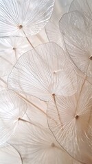 Poster - Close-up view of delicate dandelion puff showing intricate details against a soft background