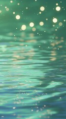 Poster - Light sparkles dancing on tranquil water surface during a sunny day at a serene lakeside