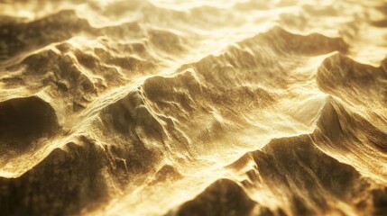 Poster - Textured sand dunes illuminated by soft light enhance the natural beauty of the desert landscape